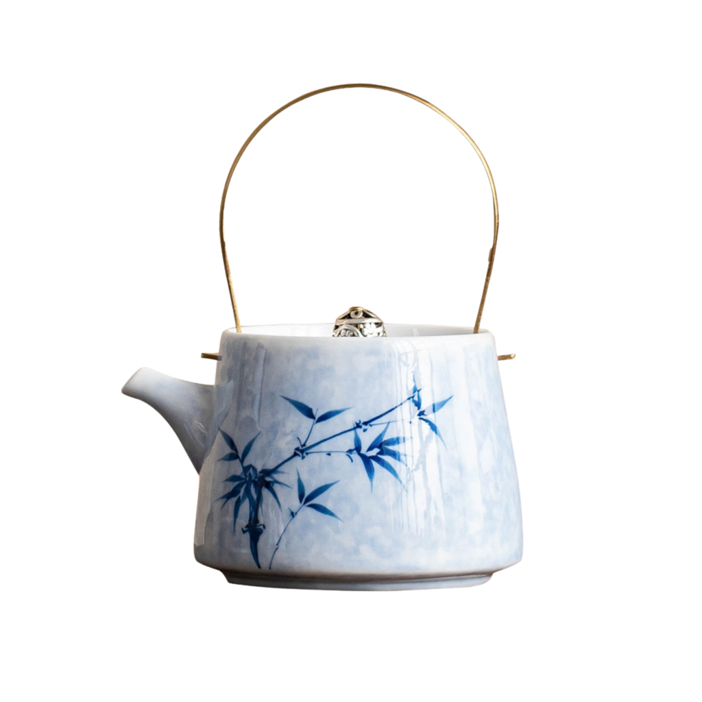 Ink Bamboo – Brass Handle Teapot
