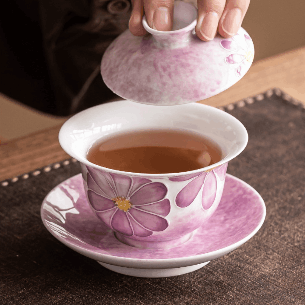 Amethyst Daisy – San Cai Gaiwan