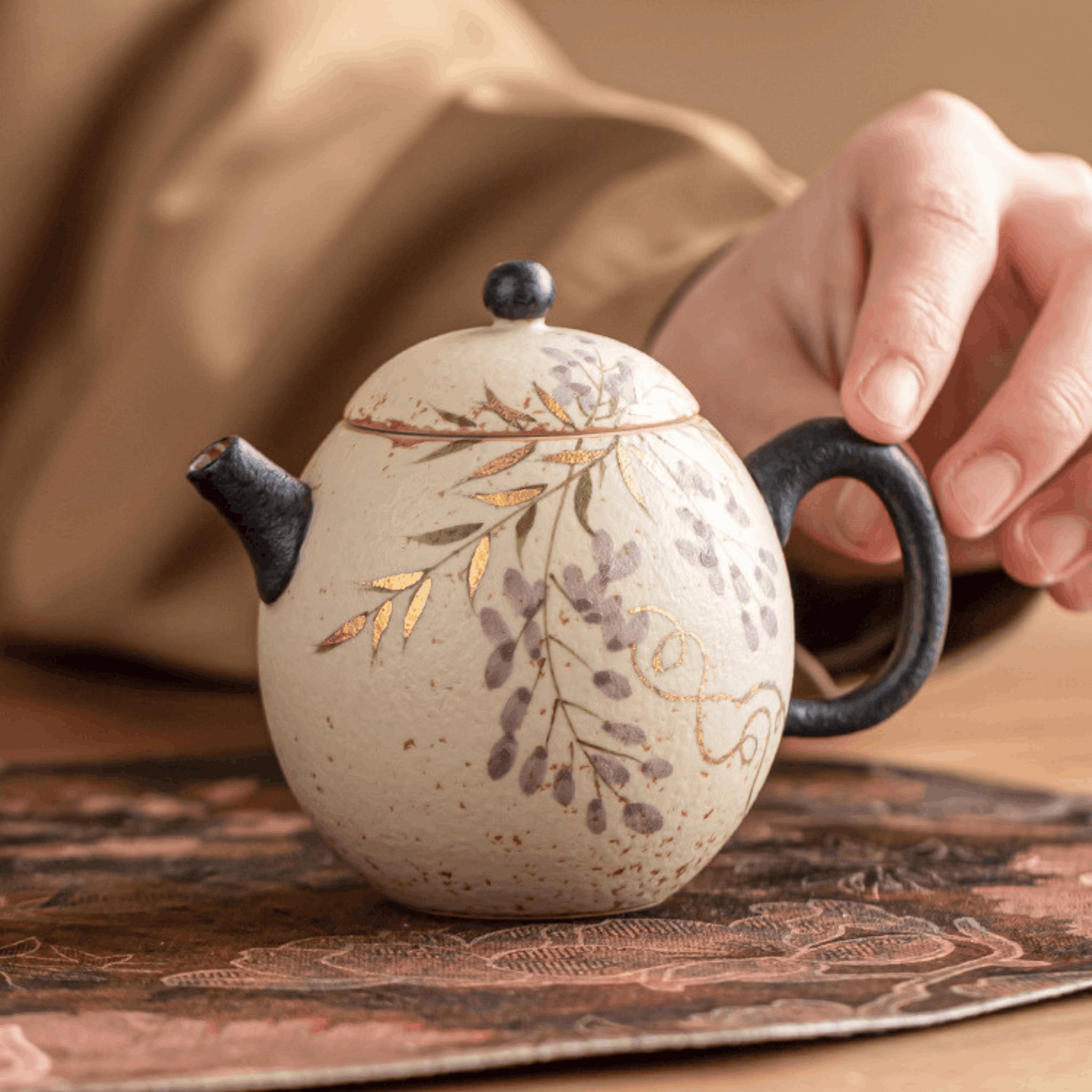 Wisteria Whisper – Dragon Egg Teapot