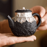 Obsidian Silver Zisha – Lotus Listening Teapot