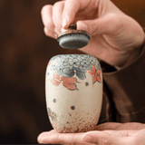 Golden Hydrangea – Ceramic Tea Caddy