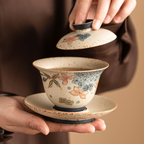 Golden Hydrangea – Three-Piece Gaiwan