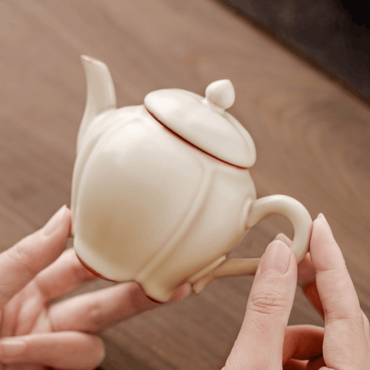 IvoryJade-Lotus Teapot