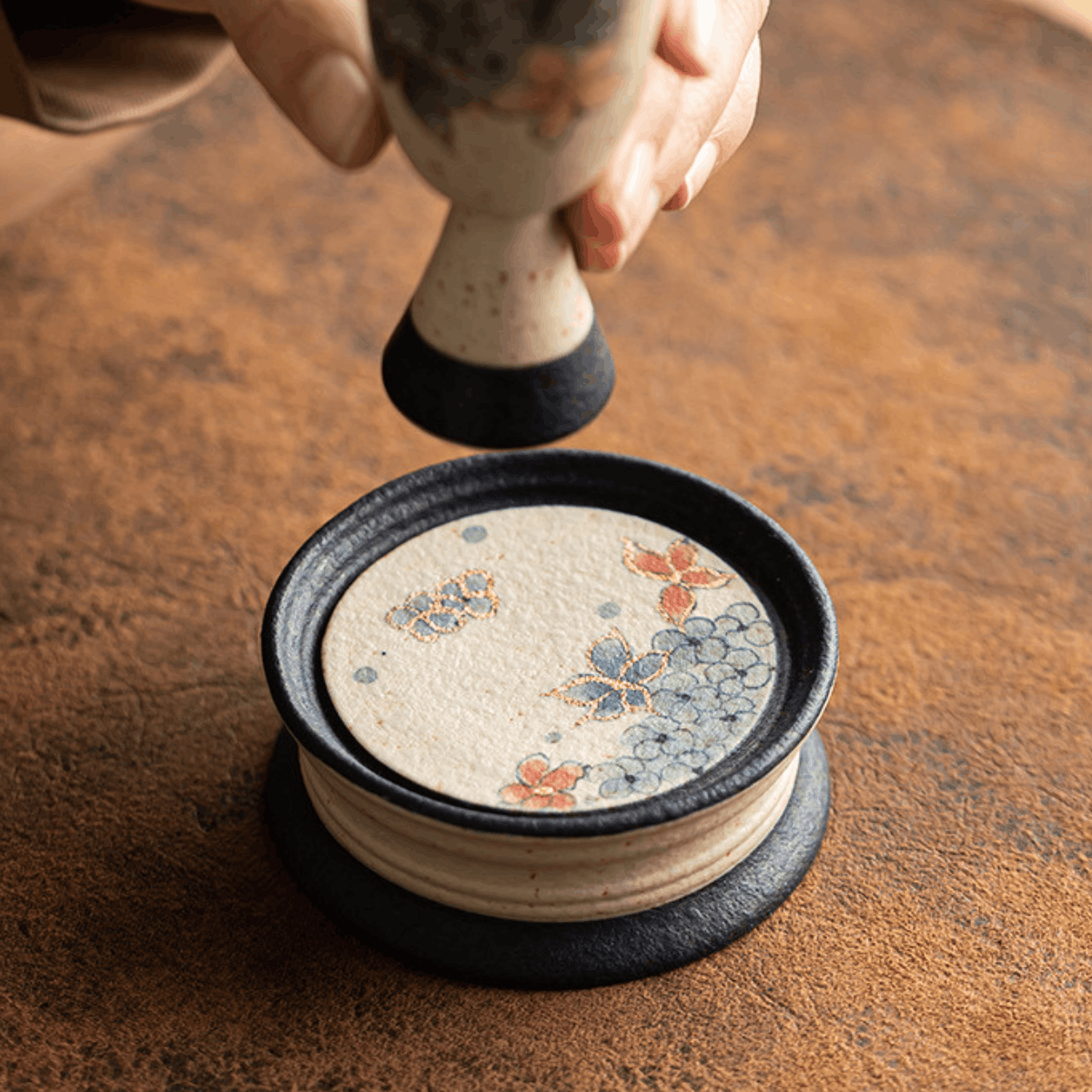 Golden Hydrangea — Drum Lid Rest