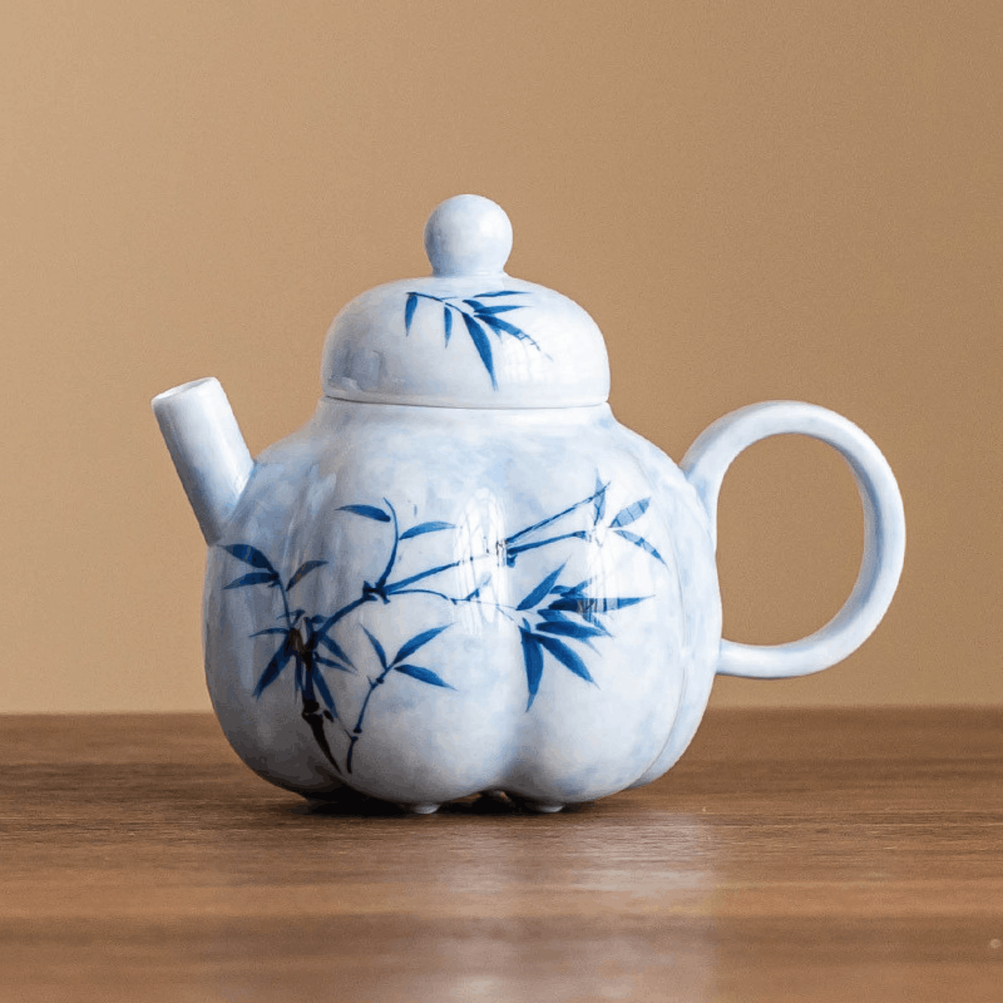 Ink Bamboo – Gourd Teapot