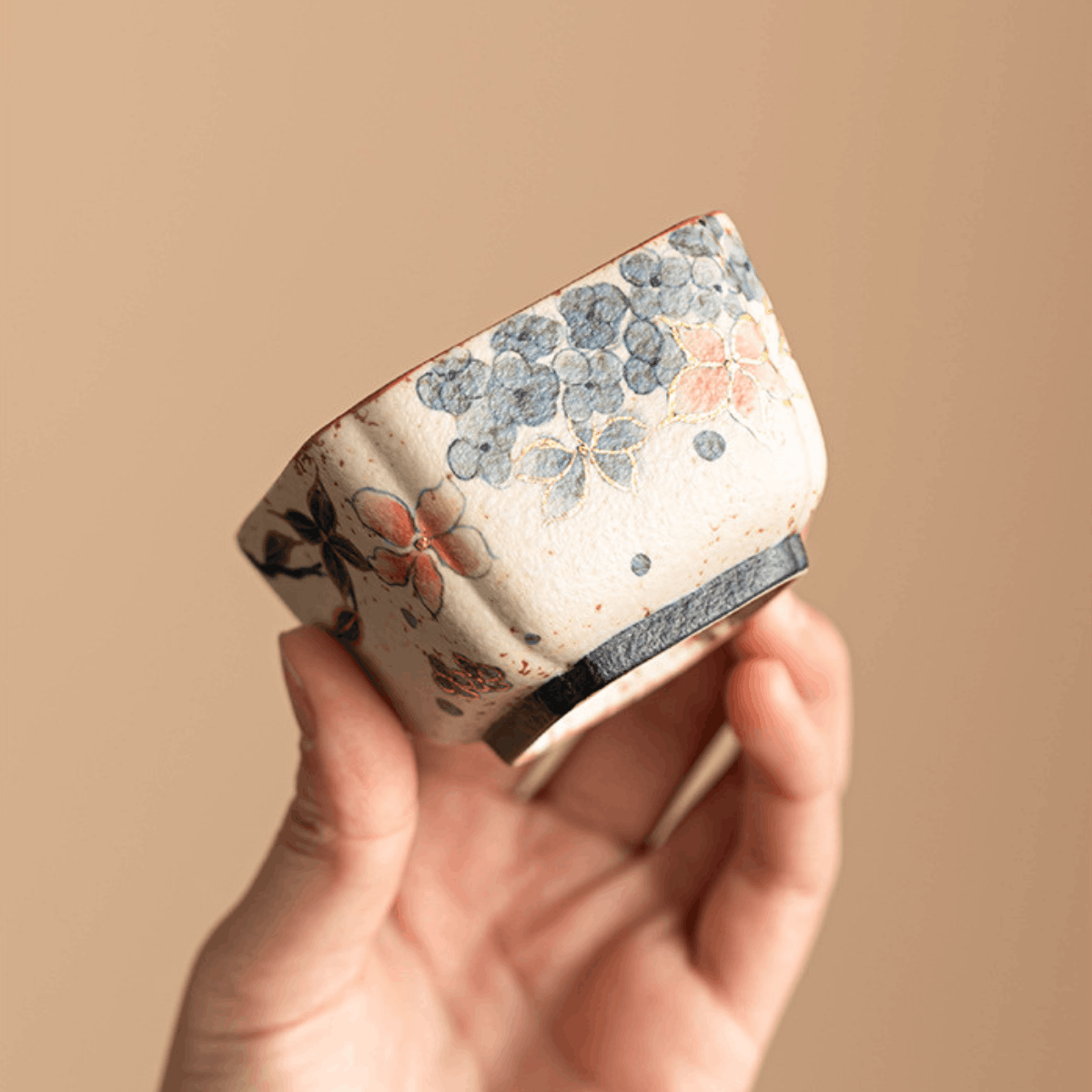 Golden Hydrangea — Square Teacup