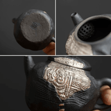 Obsidian Silver Zisha – Huiwen General Teapot