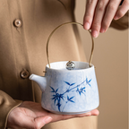 Ink Bamboo – Brass Handle Teapot