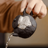 Obsidian Silver Zisha – Huiwen General Teapot