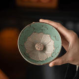 Moss-Jade Celadon Lotus Teacup