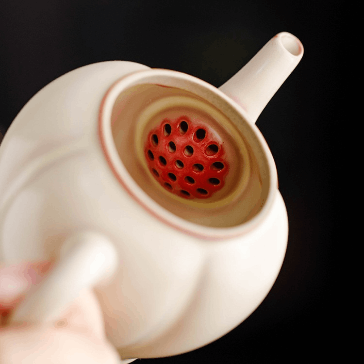 IvoryJade-Lotus Teapot