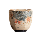 Golden Hydrangea – Hexagonal Ceramic Tea Cup