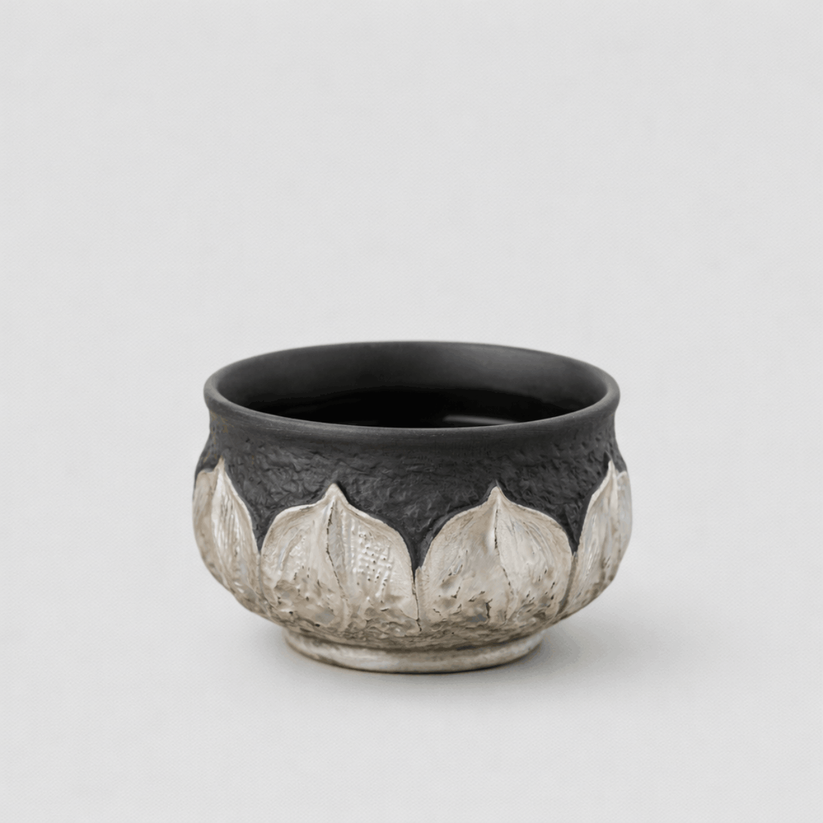 Obsidian Silver Zisha – Lotus Arhat Cup