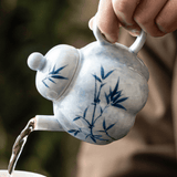 Ink Bamboo – Gourd Teapot