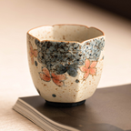Golden Hydrangea – Hexagonal Ceramic Tea Cup