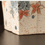 Golden Hydrangea — Square Petal-Rim Handled Mug