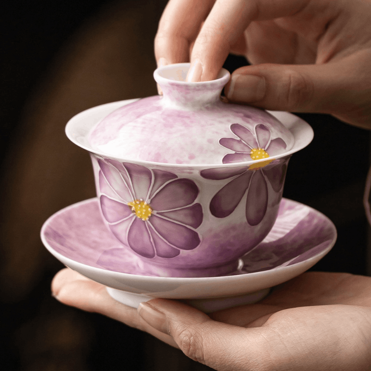 Amethyst Daisy – San Cai Gaiwan