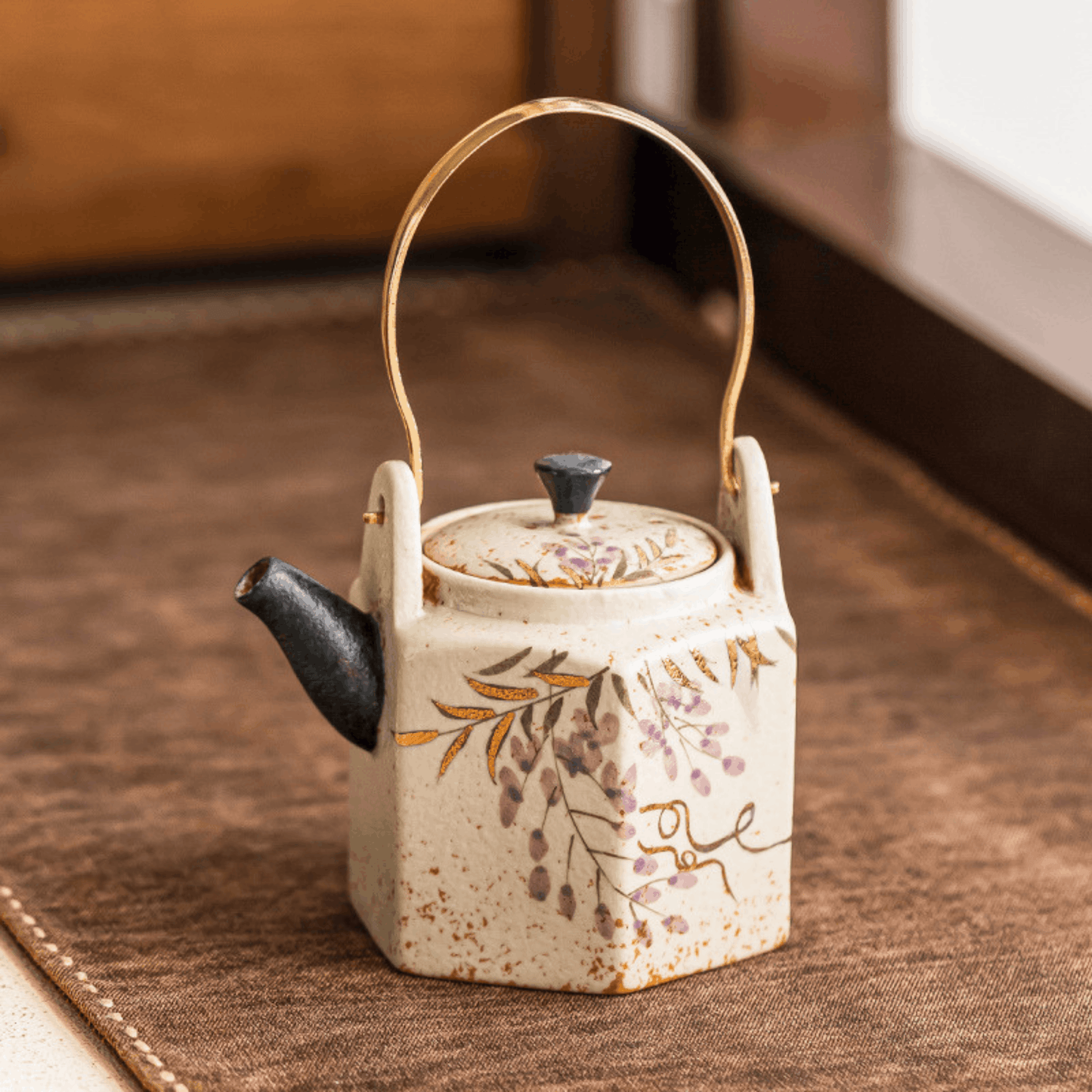Wisteria Whisper – Hexa Handle Teapot