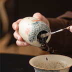 Golden Hydrangea – Ceramic Tea Caddy