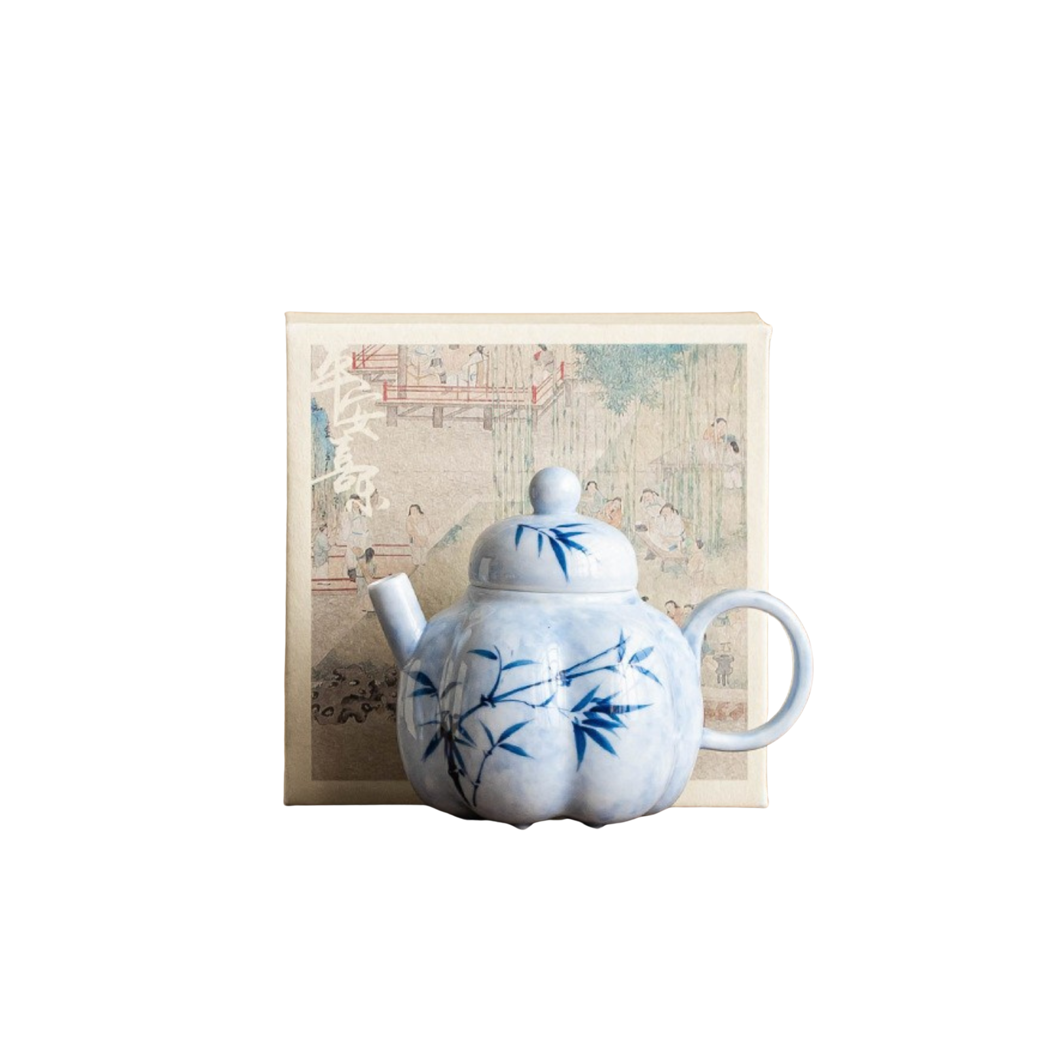 Ink Bamboo – Gourd Teapot