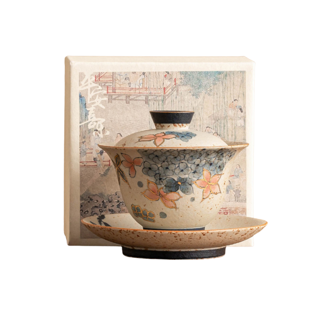 Golden Hydrangea – Three-Piece Gaiwan