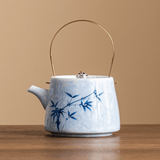 Ink Bamboo – Brass Handle Teapot