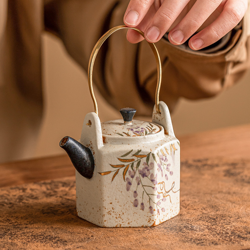 Wisteria Whisper – Hexa Handle Teapot