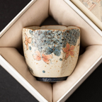 Golden Hydrangea – Hexagonal Ceramic Tea Cup