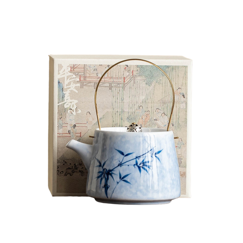 Ink Bamboo – Brass Handle Teapot