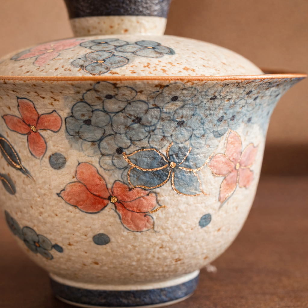 Golden Hydrangea – Three-Piece Gaiwan
