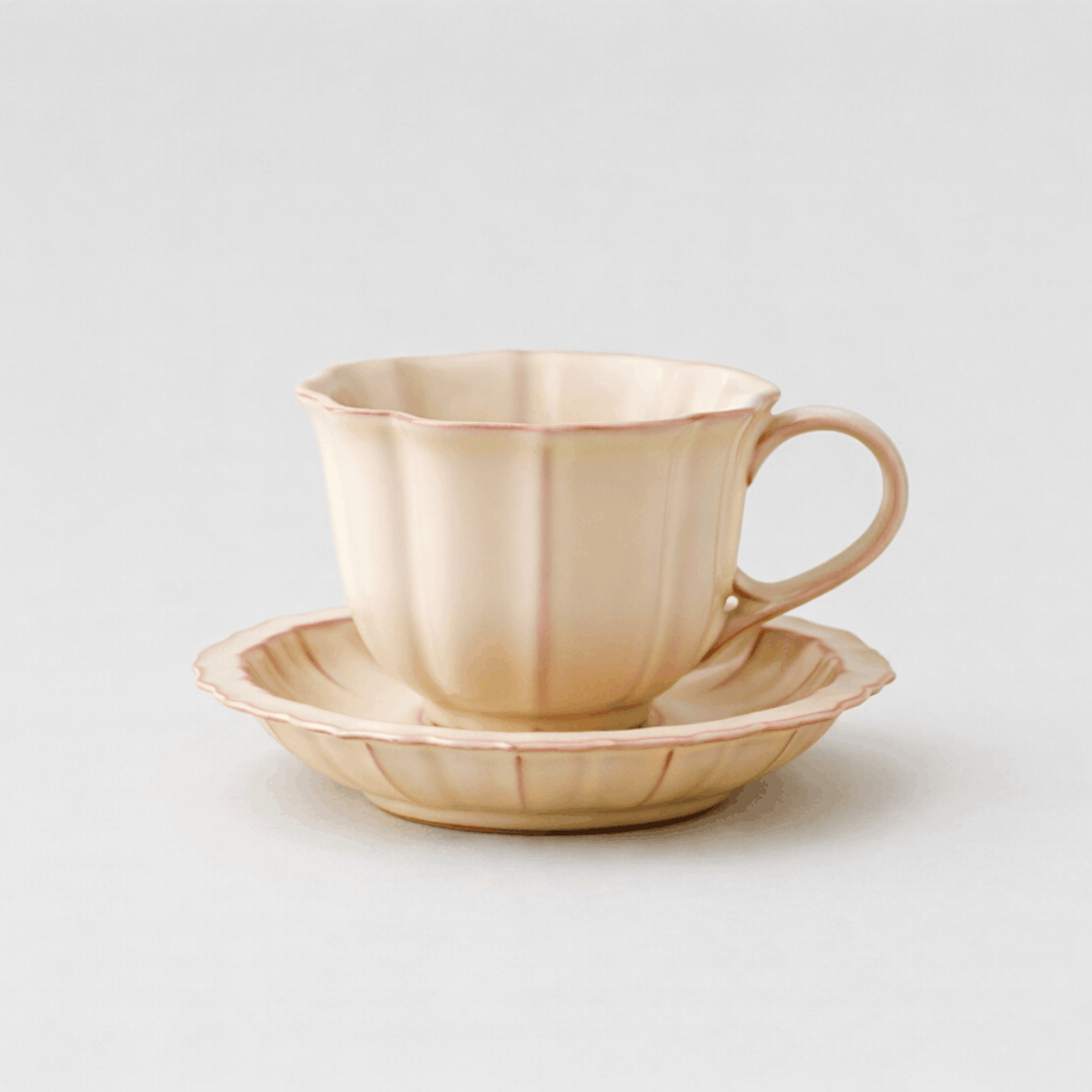IvoryJade-Lotus Cup & Saucer