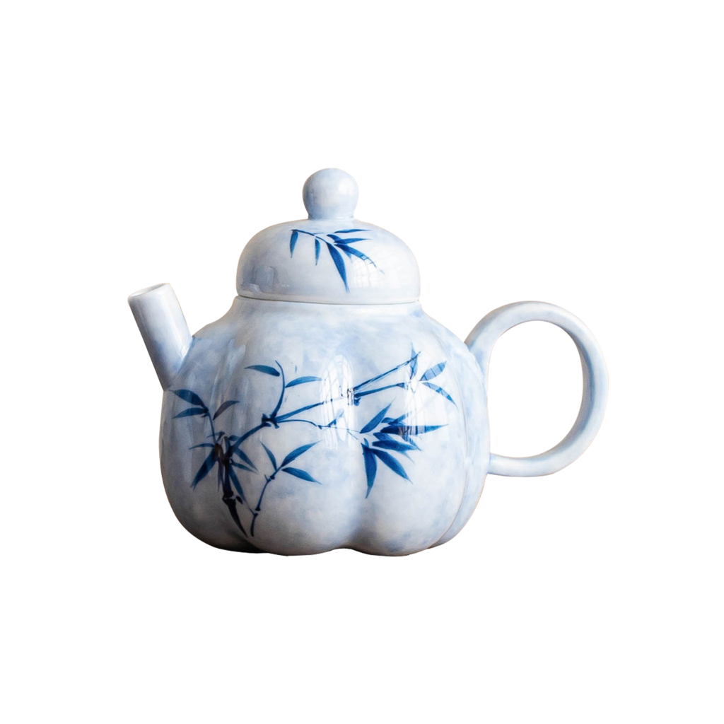 Ink Bamboo – Gourd Teapot