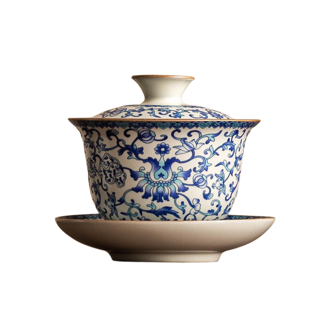 Blue and White Lotus – Porcelain Gaiwan