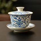 Blue and White Lotus – Porcelain Gaiwan