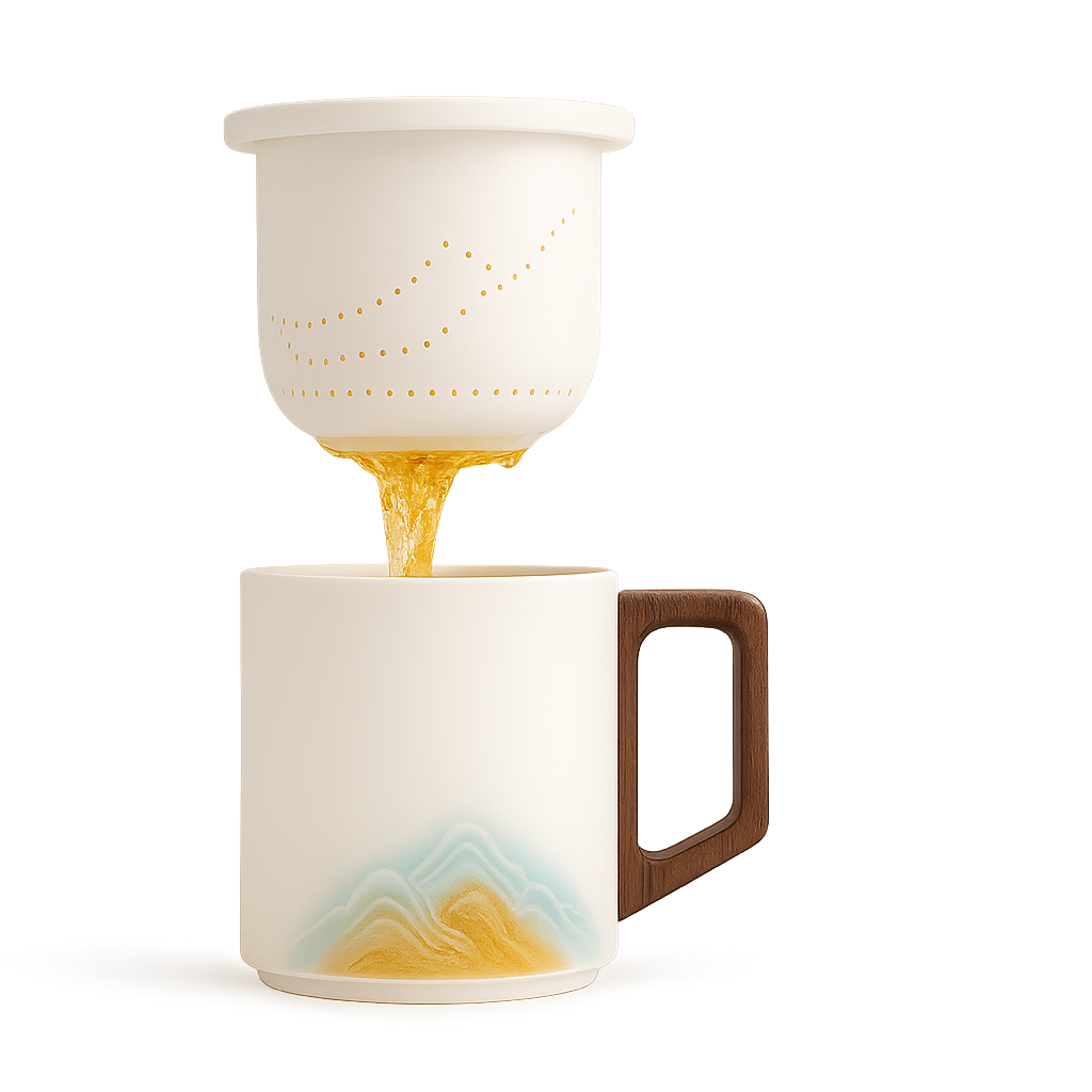 Luxury Ceramic Tea Infuser Mug
