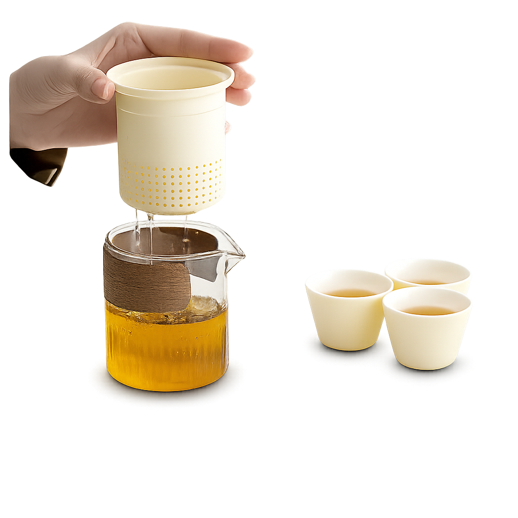 Brewnest – Portable Glass Travel Tea Set
