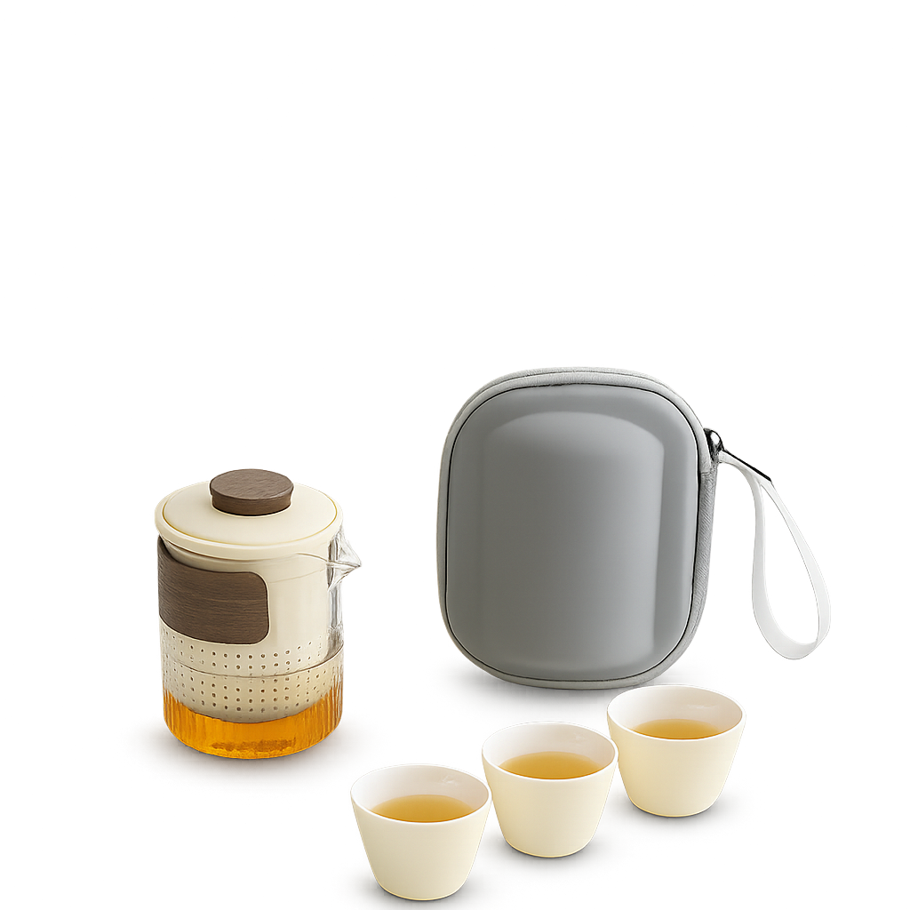 Brewnest – Portable Glass Travel Tea Set