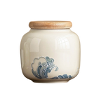 Relief Ocean Wave – Ceramic Tea Caddy
